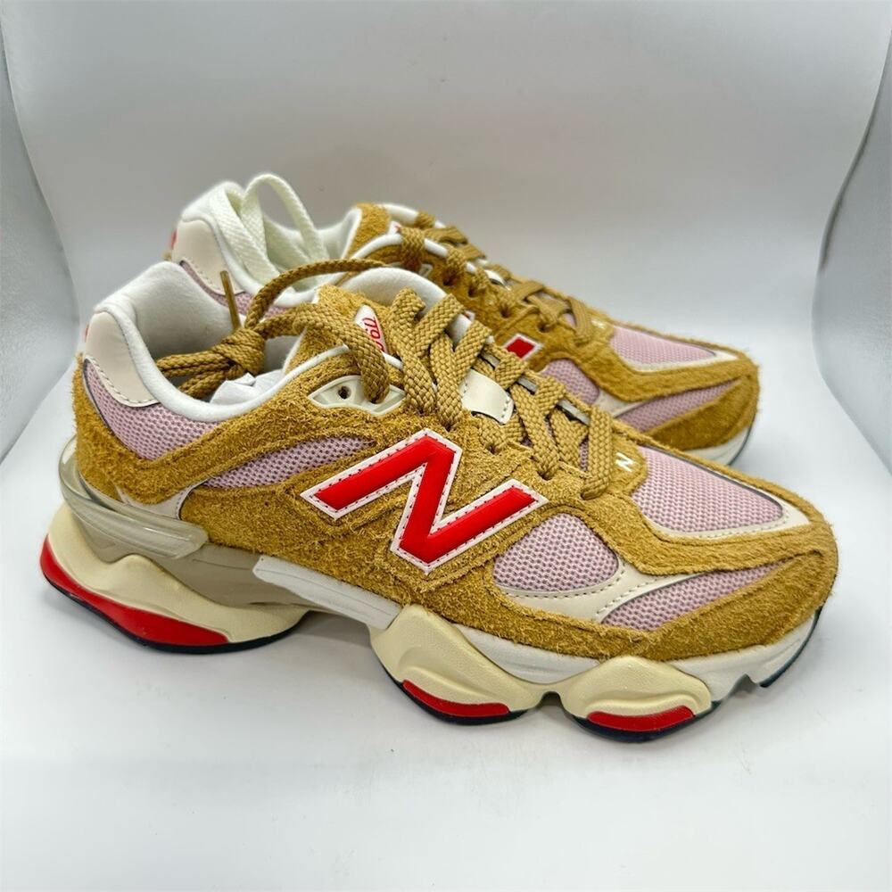 New Balance 9060 Sneakers Beige Pink Colorblock Lace Up Women's Size 6.5 | New - Picture 2 of 9